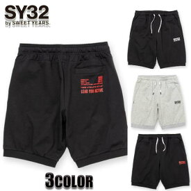 【★ポイント5倍★4月21日18：00～4月24日19：59迄】SY32 正規品 SY32 by SWEET YEARS ショートパンツ メンズ sy32 スウェットパンツ 撥水 SWEAT PANTS 11004 撥水 パンツ イタリア サッカー エスワイサーティトゥバイスィートイヤーズ