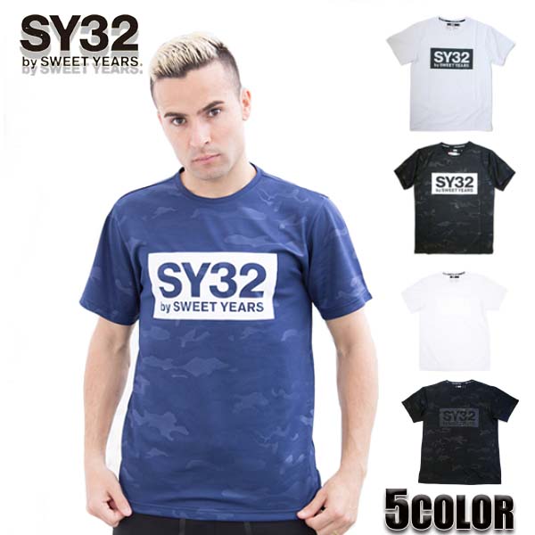 SY32 by SWEET YEARS Tシャツ 半袖 メンズ ハート ボックスロゴTシャツ 半袖 6640 TSHIRT TEE トップス sy32  Tシャツ 半袖 エスワイサーティトゥバイスィートイヤーズ | SOL ブランド.ファッション