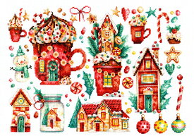 ロシアのクロスステッチキット CHRISTMASS SWEETS サンプラー (Sdelay Svoimi Rukami C-52)