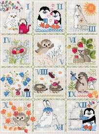 ロシアのクロスステッチキット 森のカレンダー (RIOLIS・リオリス・1979)
