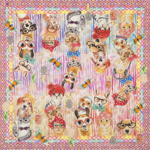 Pavlovo Posad Shawl 89×89 VNn tWȂ 10097 sN