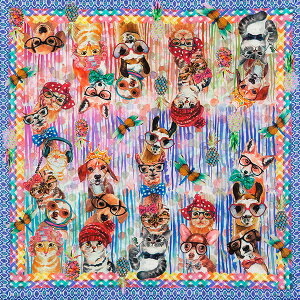 Pavlovo Posad Shawl 89×89 VNn tWȂ 10097 u[