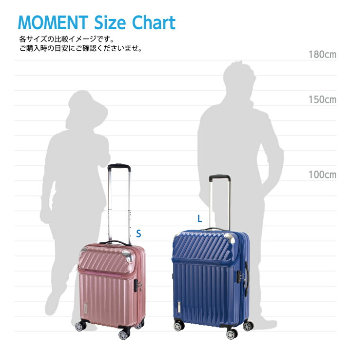 楽天市場 ポイントアップ開催中 スーツケース Moment モーメント トップオープン キャリーケース Mサイズ 軽量 拡張 大型 ハード 安い 大きい 大容量 72l 上開き Tsaロック 静音 ツインホイール 安定走行 トランクケース 無料受託手荷物 キッズリュックのきつつき商店