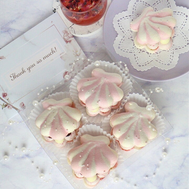 楽天市場 韓国マカロン トゥンカロン 貝殻 マカロン 4つ入り Kitty Sweets