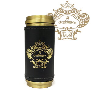 【ポイント5倍】Orobianco オロビアンコ灰皿 ORA-001GD ゴールド 革巻き 筒型 携帯灰皿