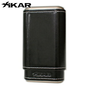 XiKAR UCJ[ VK[P[X ubN 3{p t WJ[ 243BK Envoy Triple Cigar Case Black 81480