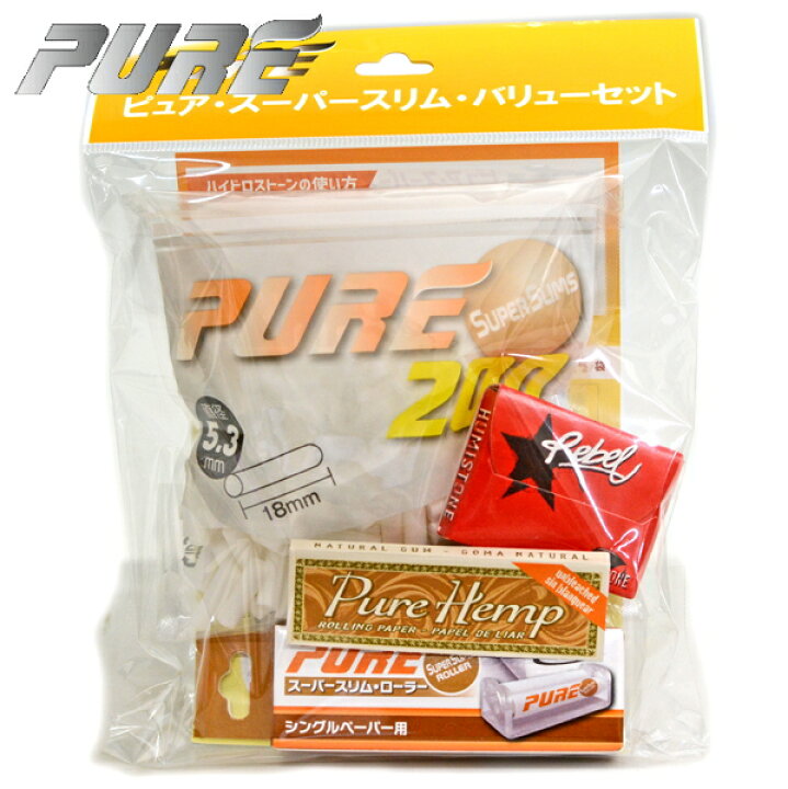 楽天市場 手巻きタバコ 4点セット Pure ピュア スーパースリム バリューセット ローラー ペーパー フィルター ハイドロストーン 喫煙具屋 Zippo Smokingtool Shop