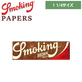 手巻きタバコ ペーパー Smoking スモーキング ブラウン 1.1/4サイズ 50枚入 78mm 巻紙