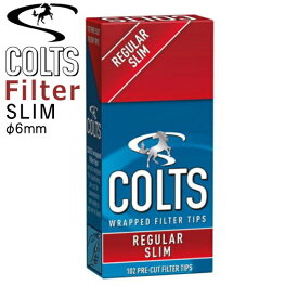 手巻きタバコ フィルター COLTS コルツ スリム プレーン 直径6mm 102個入 レッド 手巻きたばこ用フィルター