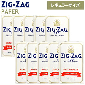 【10個セット】手巻きタバコ ペーパー ZIGZAG ジグザグ ホワイト ダブル 100枚入 × 10個 お得なまとめ販売 レギュラーサイズ 69mm 巻紙 78840