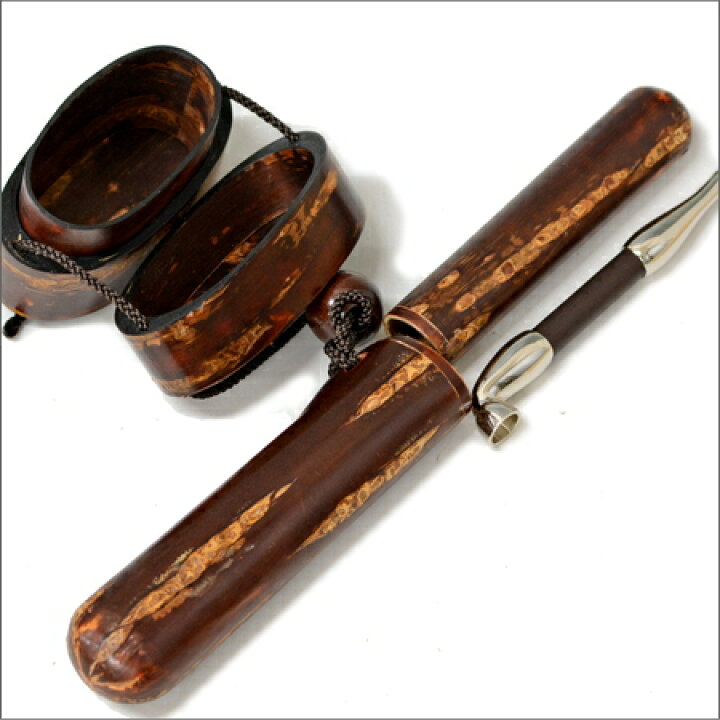 楽天市場】秋田角館製 桜皮細工 かます 煙管入れ 豆胴乱 （きせる付き  