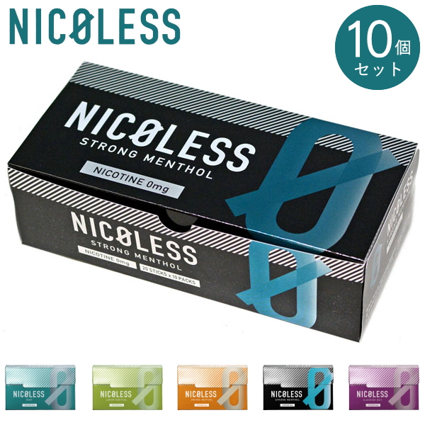 NICOLESS ニコレス 全6種類 10個 まとめ販売 ブレード加熱式デバイス対応 茶葉スティック ニコチン0mg タバコ成分0％
