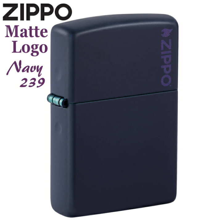 楽天市場】ZIPPO ジッポー 239ZL Matte ネイビーマット ZIPPOロゴ入り 