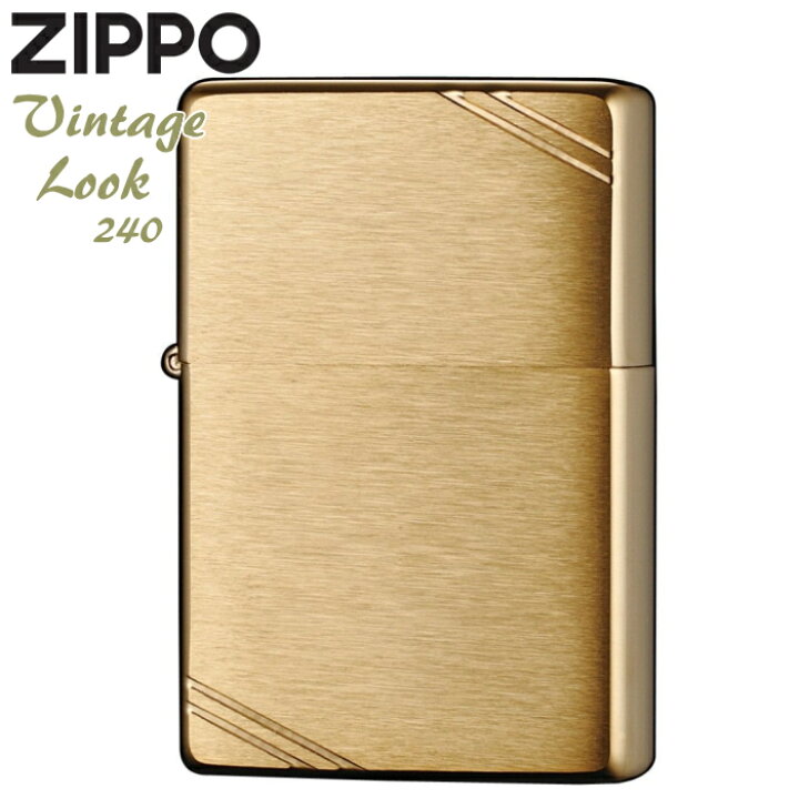 楽天市場】ZIPPO ジッポー 240 フラットトップ ブラッシュブラス 