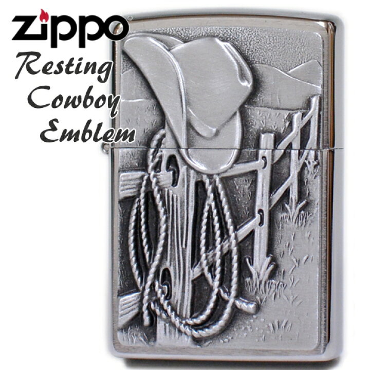 楽天市場】ZIPPO ジッポー 24879 カウボーイの休息 エンブレム ZIPPO 