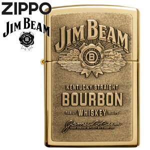 ZIPPO オイルライター ジッポー 254BJB929 JIM BEAM Brass Emblem ジムビーム ブラスエンブレム ジンビーム