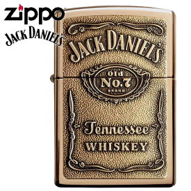 ZIPPO ジッポー ライター ジャックダニエル 254BJD428 JACK DANIEL'S ブラスエンブレム ブランド オイルライター 大人ZIPPO