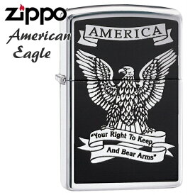 ZIPPO ジッポー 28290 アメリカンイーグル クロームポリッシュ 白頭鷲 渋い かっこいい ジッポーライター Zippo メンズ ギフト