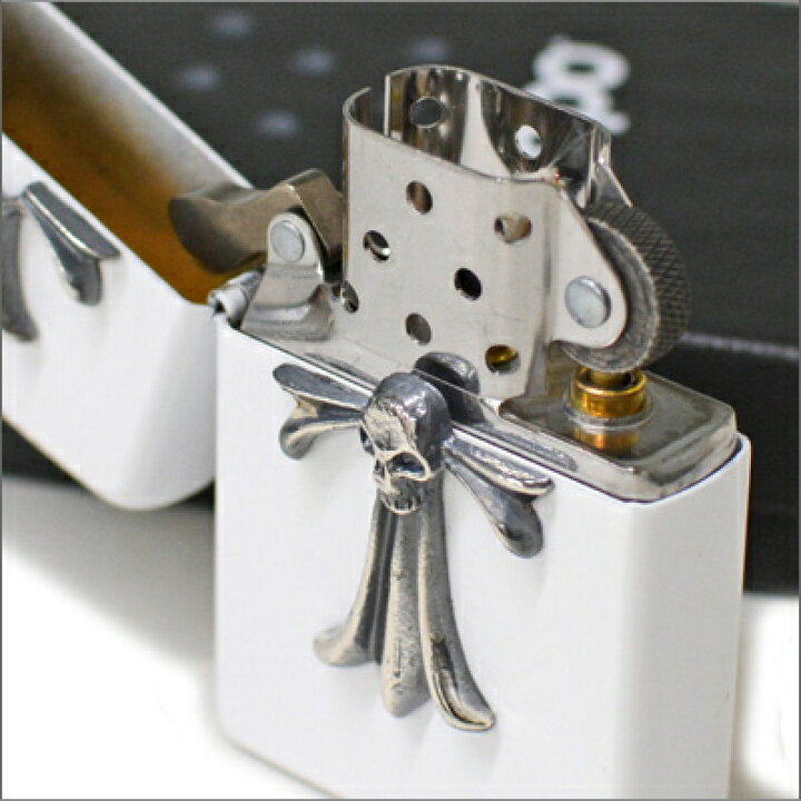 楽天市場】【完売】ZIPPO ジッポー SKULL CROSS (A) WHITE スカル 