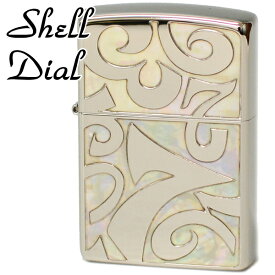 ZIPPO ジッポー SDZ-WH シェル ダイアル シルバーベース/ホワイトシェル 銀鏡面 深彫り彫刻 シェル象嵌 奇抜なZIPPOライターメンズ ギフト