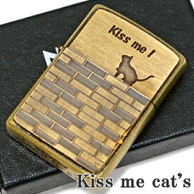 ZIPPO キャットトリック ZTR-CAT BB ブラスバレル ジッポー ライター正規品 猫ちゃんシルエット かわいいZIPPOライター オイルライター