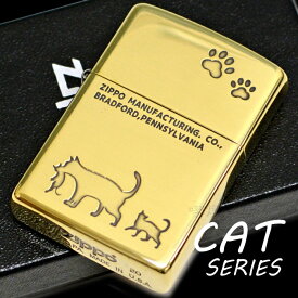 ZIPPO ライター キャットシリーズ kitten 子猫 ジッポー 2BI-CAT2 真鍮イブシ 猫ちゃん かわいい ジッポーライター ギフト オイルライター