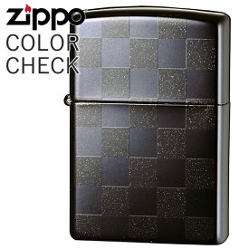 ZIPPO ジッポー 25CK-BK カラーチェック ブラック ラメ入り チェック柄 市松模様 ZIPPOライター