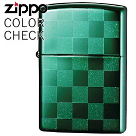 ZIPPO ジッポー 25CK-GR カラーチェック グリーン ラメ入り チェック柄 緑色 市松模様 ZIPPOライター オイルライター