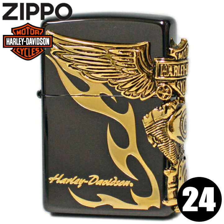 楽天市場】ZIPPO ハーレーダビッドソン HDP-24 サイドメタル ブラック 