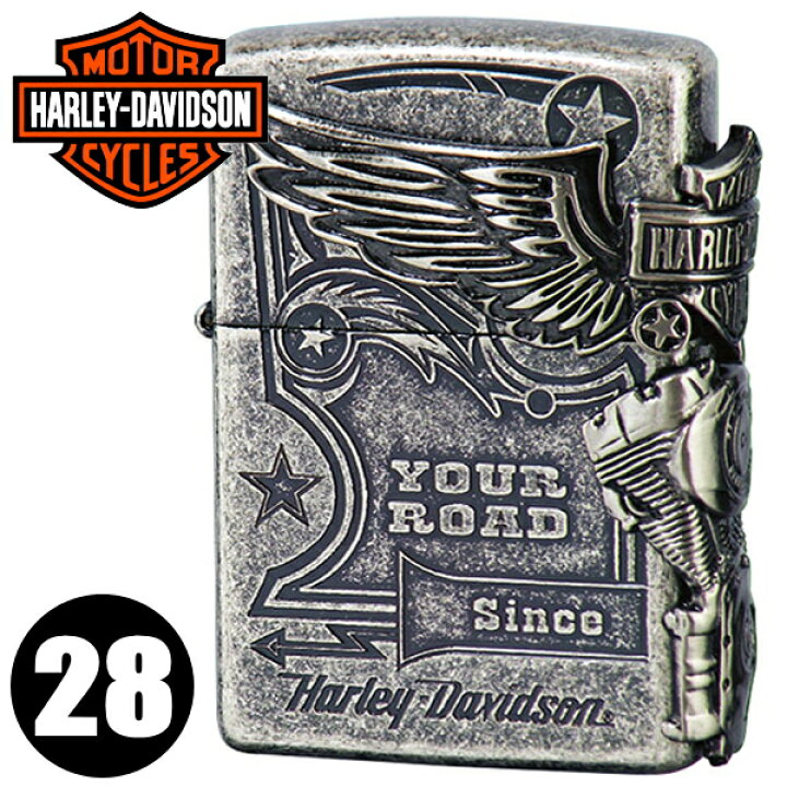 楽天市場】ZIPPO ハーレーダビッドソン HDP-28 サイドメタル シルバー 