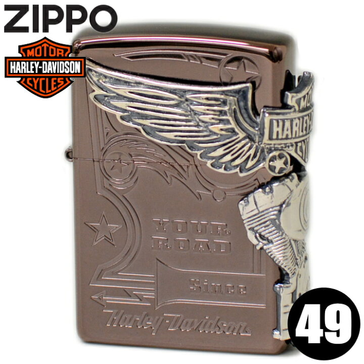 楽天市場】ZIPPO ハーレーダビッドソン HDP-49 サイドメタル チタン 