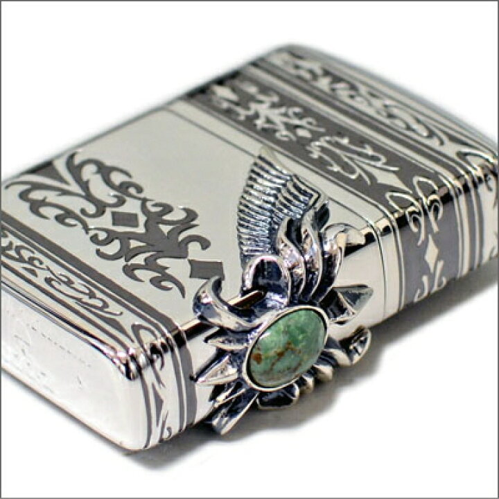 楽天市場】ZIPPO ジッポー アーマーストーンウイングメタル ターコイズ 