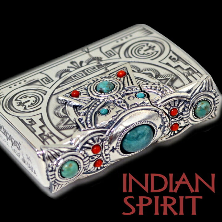 楽天市場】ZIPPO インディアンスピリット クロス / 天然石 ターコイズ 