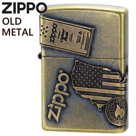 ZIPPO ジッポー オールドメタル 1 星条旗 ブラスイブシバレル ZIPPOライター