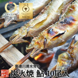 鮎 炭火焼 喜連川 湧水育ち あゆ 10尾入り あゆ 塩焼き アユ バーベキュー 送料無料 贈答品 キャンプ飯 [ 冷蔵 ]