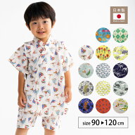 【売り切り　クリアランスセール】stample スタンプル 甚平 パジャマ 夏祭り 花火 日本製 子供服 こども …
