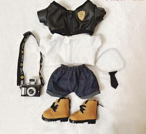 20cm 綿花の人形 コットンドール ミニ洋服 韓国ファッション アイドル衣装 ぬいぐるみ用服 洋服/ズボン/靴/ネクタイ/帽子/スーツ ぬいぐるみ 服 20cm ぬいぐるみ 服セット