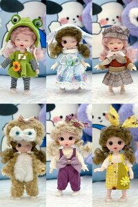 bjd 人形本体16cm-17cm 人形服 ドール服 16cm bjd 人形 服 小物 洋服 衣装 着せ 替え コスチューム ドレス パンツ カラー ぬい撮り 贈り物 ギフト