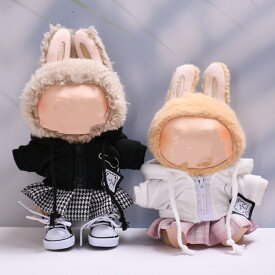 THE MONSTERS Exciting Macaron ぬいぐるみ用服 LABUBU ラブブ マカロン洋服/ズボン/靴/ネクタイ/帽子/スーツ ぬいぐるみ 服 17cm　15cm ぬいぐるみ 服セット