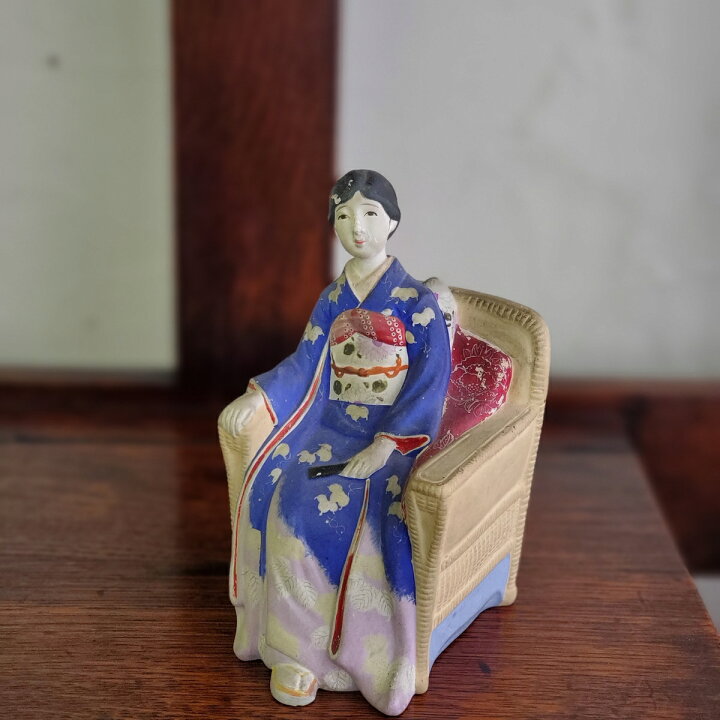 楽天市場】着物美人 夢二土人形 b ／モダン ガール 昭和レトロ 大正 