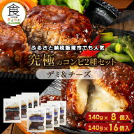 【P20倍！18日〜20日限定】ふるさと納税で大人気 鉄板焼デミソースハンバーグ 究極コラボ セット2種(デミ…