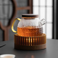 麦の穂 ムギノホ 600ml 耐熱ガラス ティーポット 急須 ガラス ウールナット 木の蓋 Mサイズティーウォー…