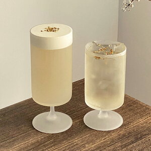 「SNS風」かわいい 美しい脚付グラス 日本酒 ゴブレット カクテルグラス 足付き クラフトサケグラス 玉足 すりガラス お酒 グラス 脚付き ワイングラス ワイン シャンパン ガラス食器 赤 白