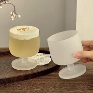 「SNS風」かわいい 美しい脚付グラス 日本酒 ゴブレット ワイングラス 足付き クラフトサケグラス 玉足 …