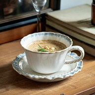 優雅・贅沢 マグカップ＆プレート 白陶器 コップ カップ マグ ソーサー セット 洋食器 コーヒー 紅茶 レ…