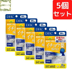 DHC イチョウ葉 脳内α アルファ 20日分×5個セット 300粒 サプリメント【送料無料】【追跡可能メール便】