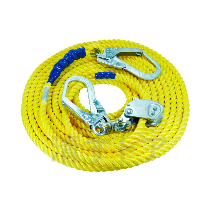 楽天市場】支柱用 親綱ロープ φ16mm×20m 大口径片フック付 ツヨロン 