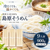 【買い回りでポイントアップ】【1,000円 送料無料 ポスト投函】国産小麦100％ そうめん 9人前 900g 100g…