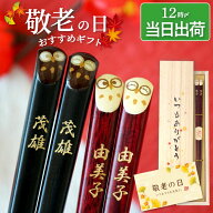 誕生日プレゼント ペア 夫婦箸 名入れ ギフト 箸 桐箱入り 【 若狭塗 ふくろう ぷくまる 縁起箸 夫婦 お…