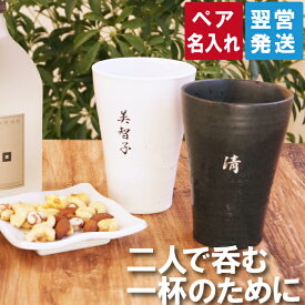 ペアギフト 両親 ペア 和食器セット ペアグラス 名入れ 【 美濃焼 語らいタンブラー ペアセット 】 酒器 セット ペアタンブラー 名前入り ロックグラス 誕生日プレゼント グラス 酒器 還暦祝い 祖父 祖母 喜寿 米寿 傘寿 卒寿 祝い 年配 母の日